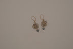 Sterling silver Celtic openwork bead dangle earrings