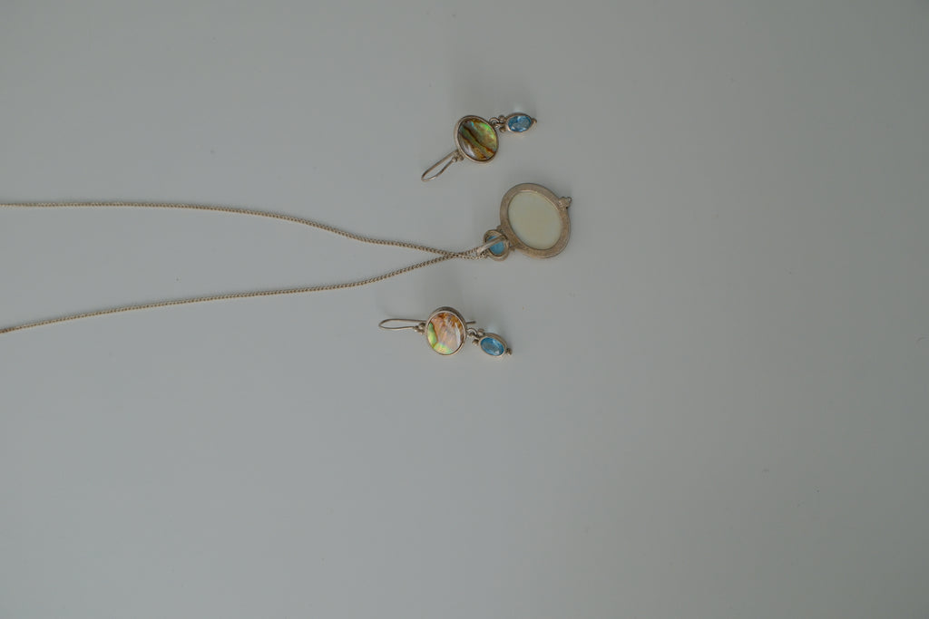 Sterling Silver Abalone Shell Gift Set