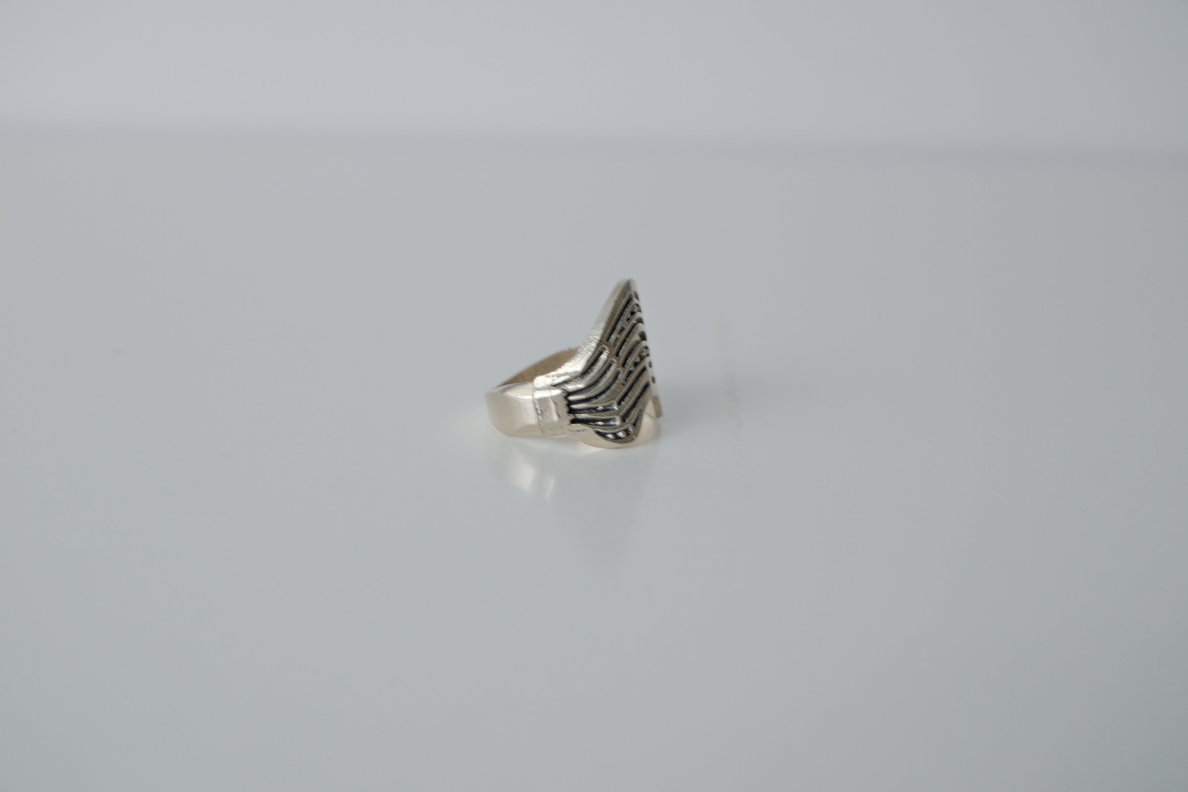 Silver Tone Wave Ring