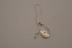 Vintage sterling silver black onyx pendant necklace