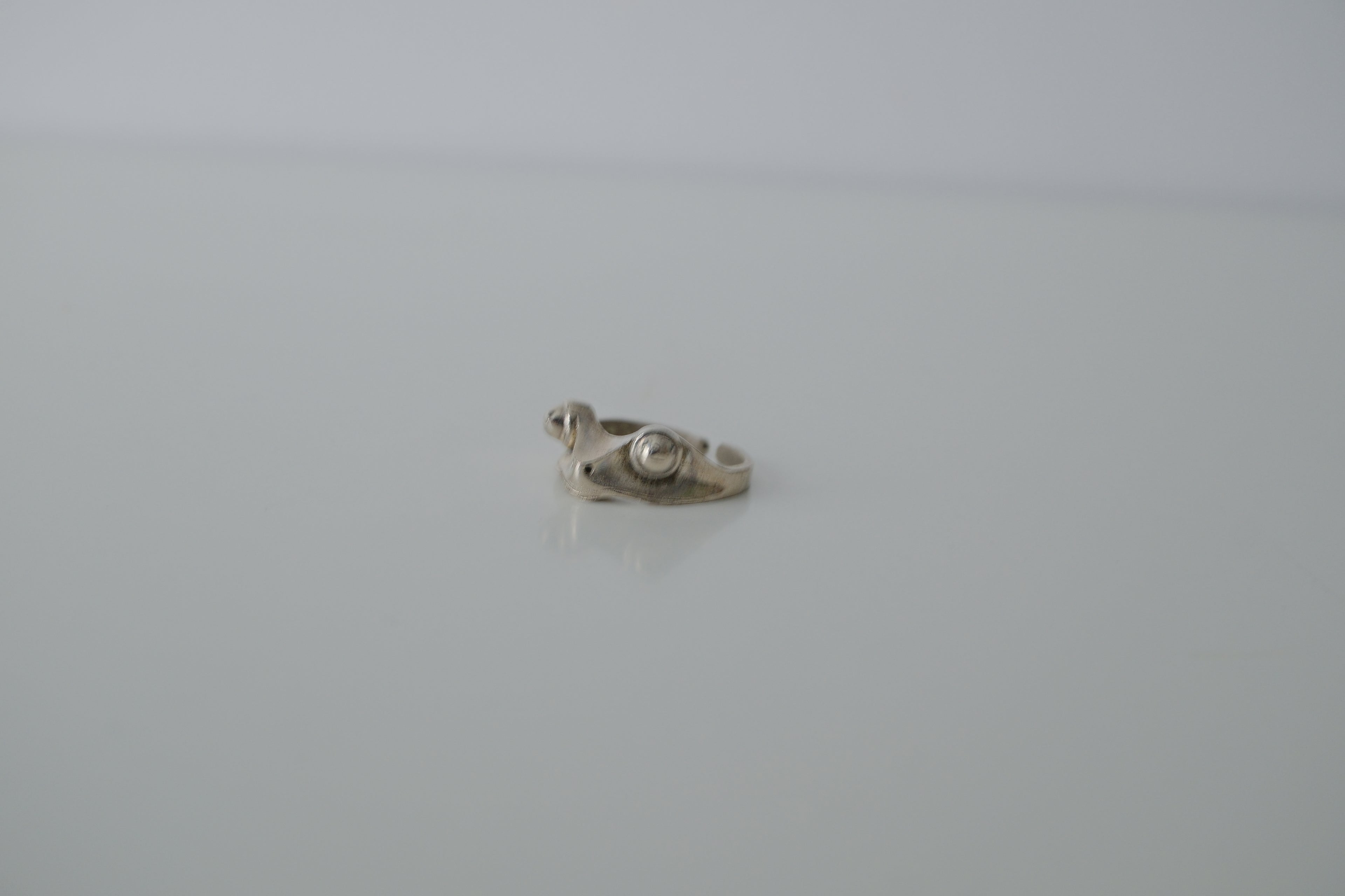 Silver Tone Frog Ring