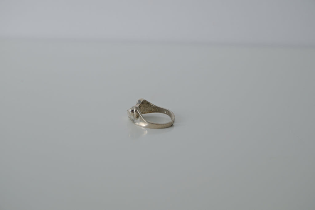 Silver Tone Frog Ring