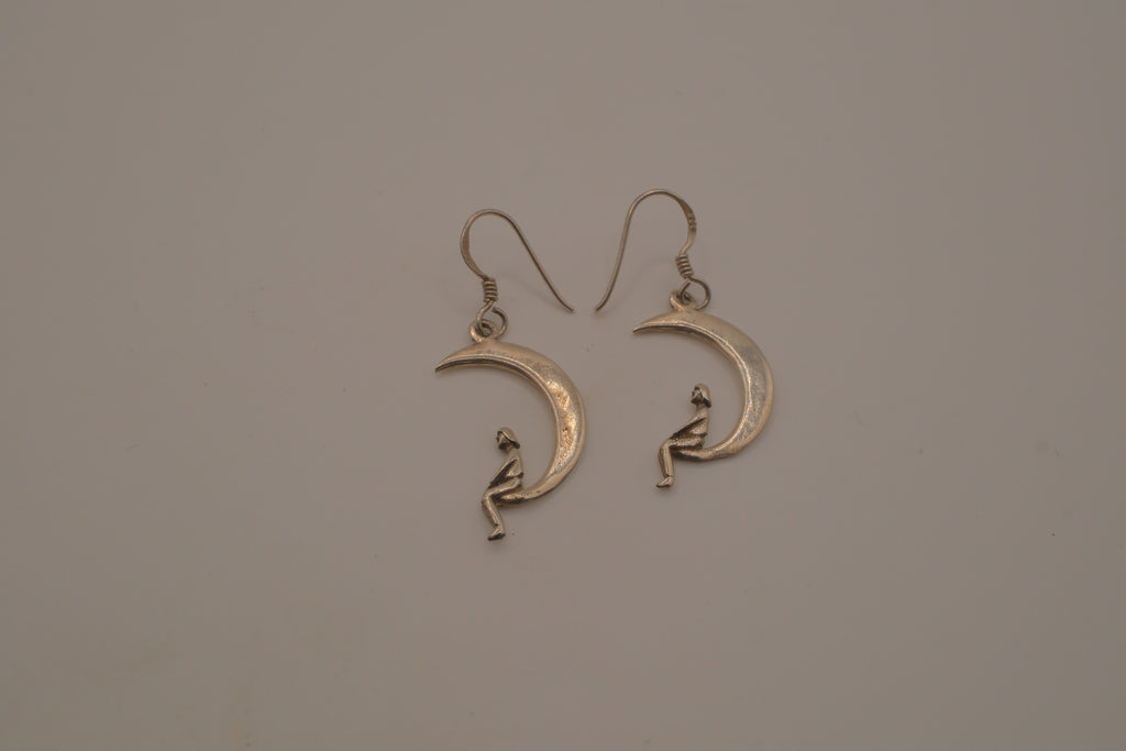 Vintage Sterling silver whimsical dangle earrings