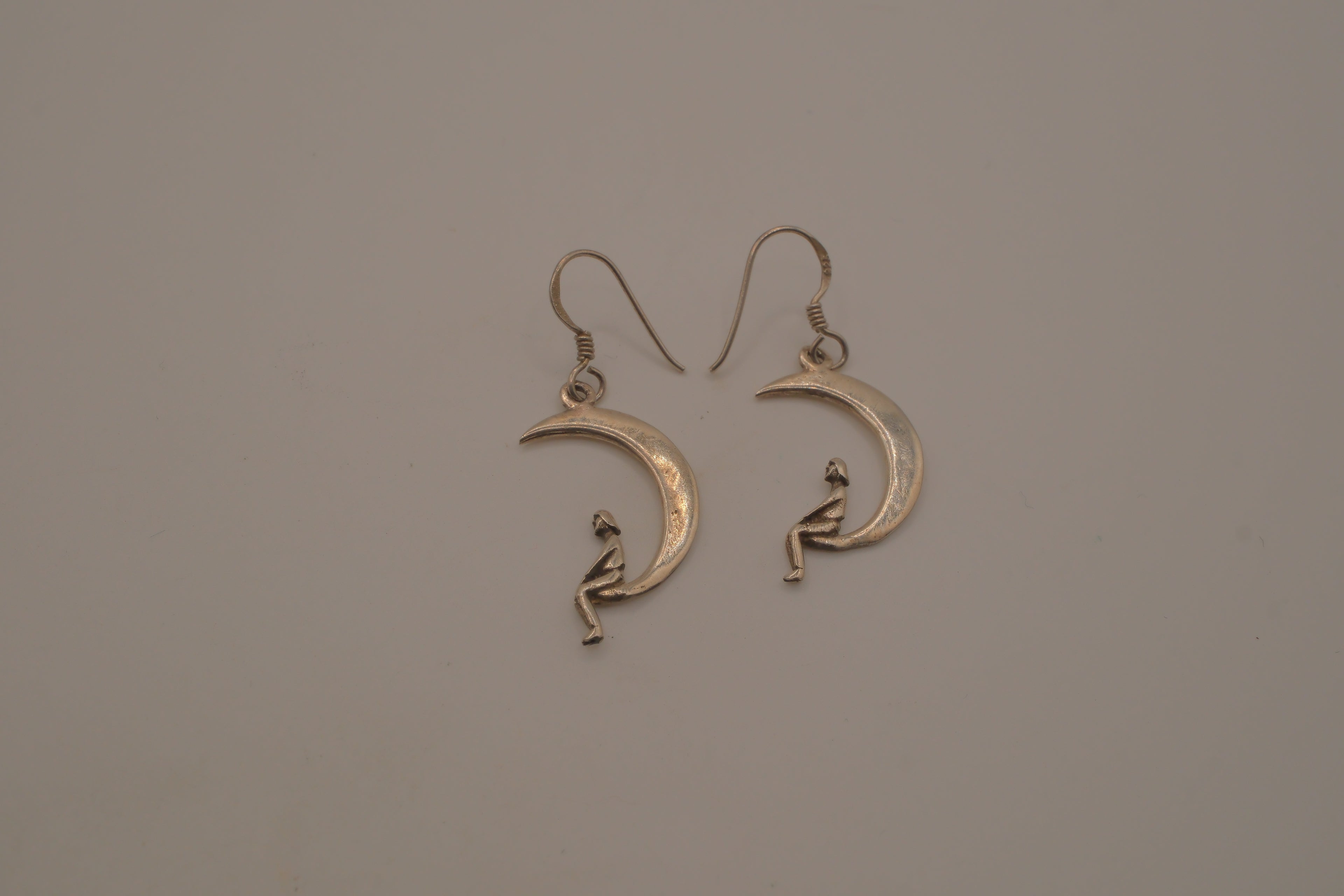 Vintage Sterling silver whimsical dangle earrings