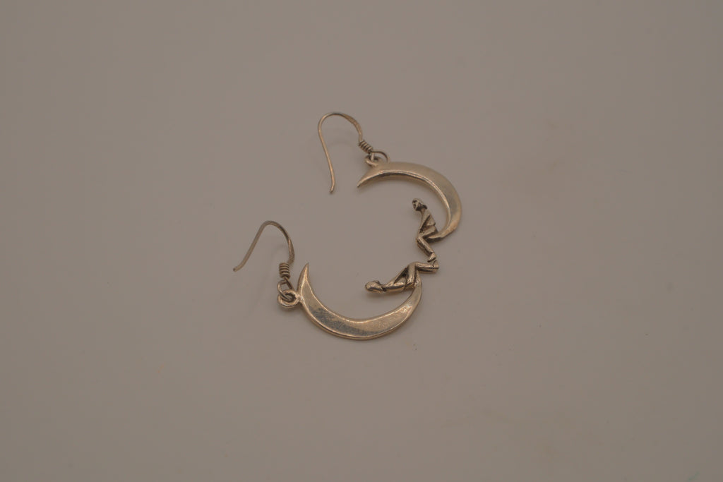 Vintage Sterling silver whimsical dangle earrings