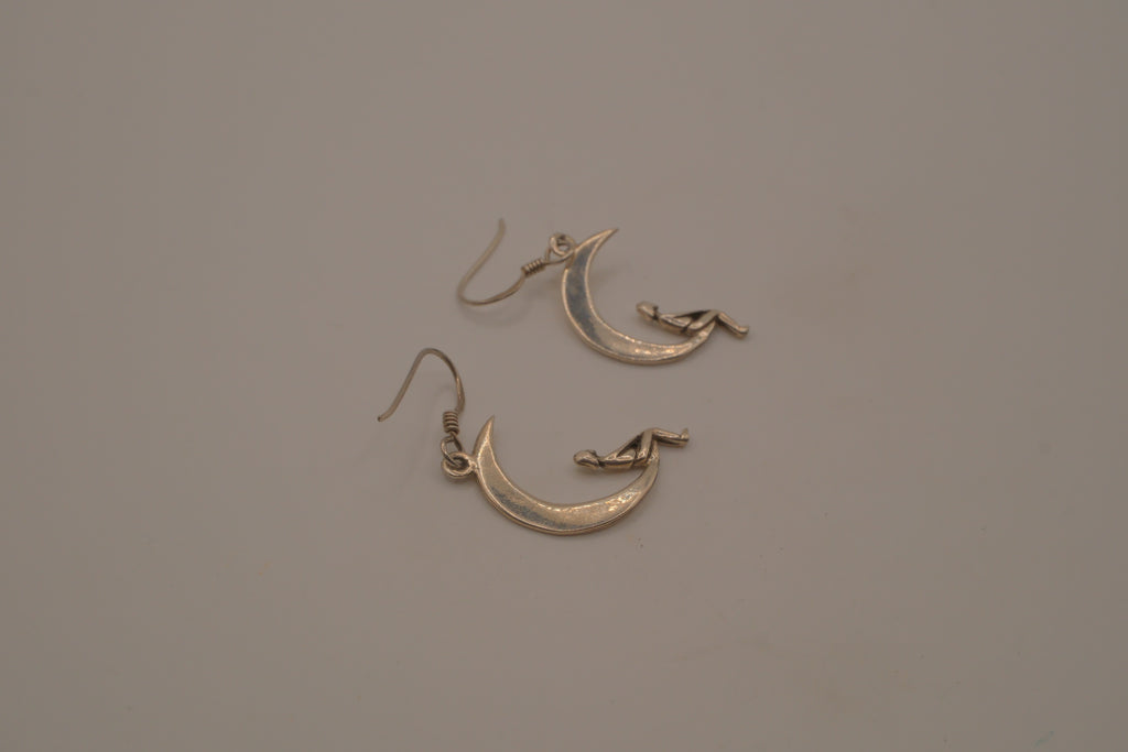 Vintage Sterling silver whimsical dangle earrings