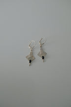 Vintage Silver Tone Geometric Earrings