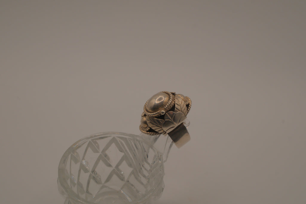 Vintage Mexico sterling silver poison ring