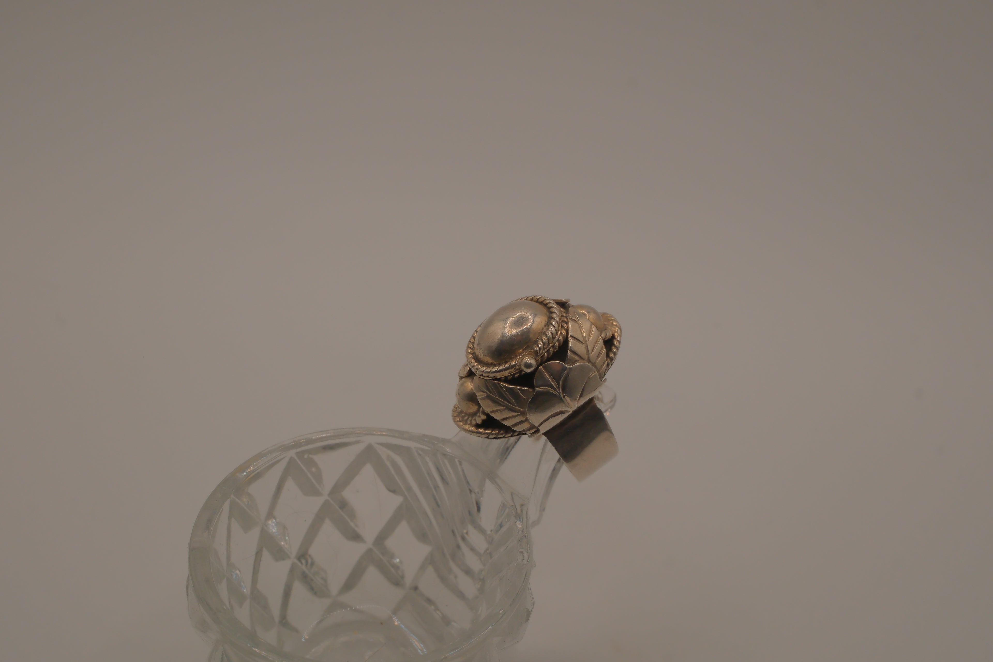 Vintage Mexico sterling silver poison ring