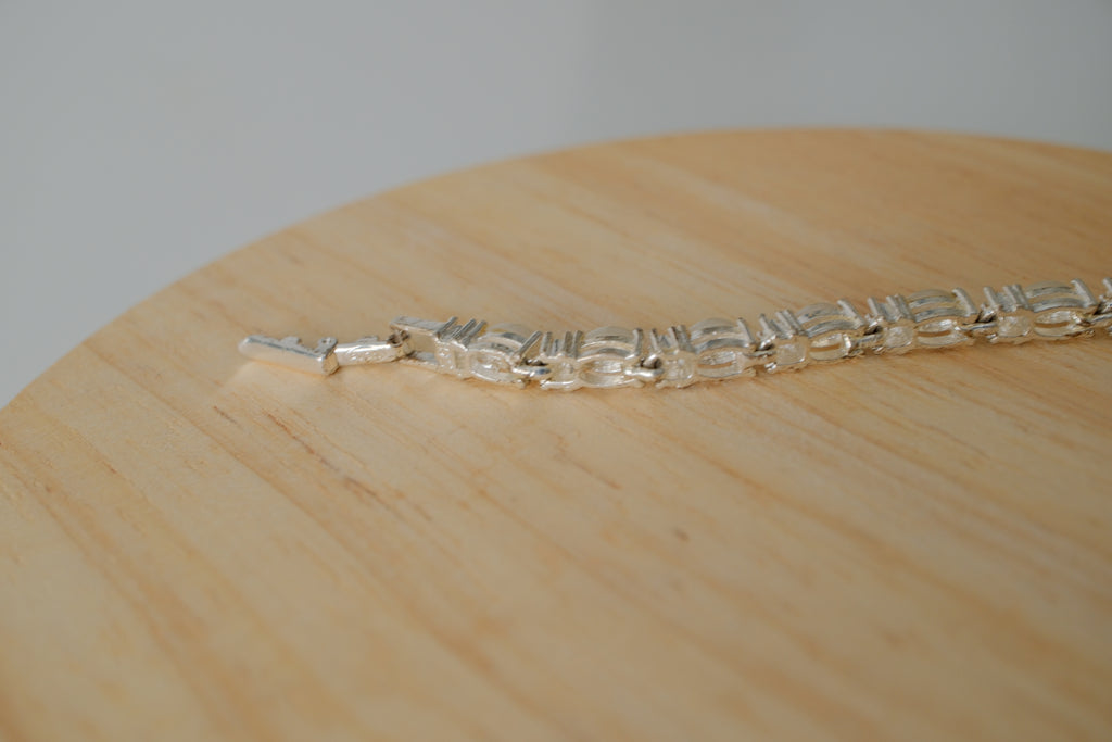 Avon Silver Pearl Tennis Bracelet