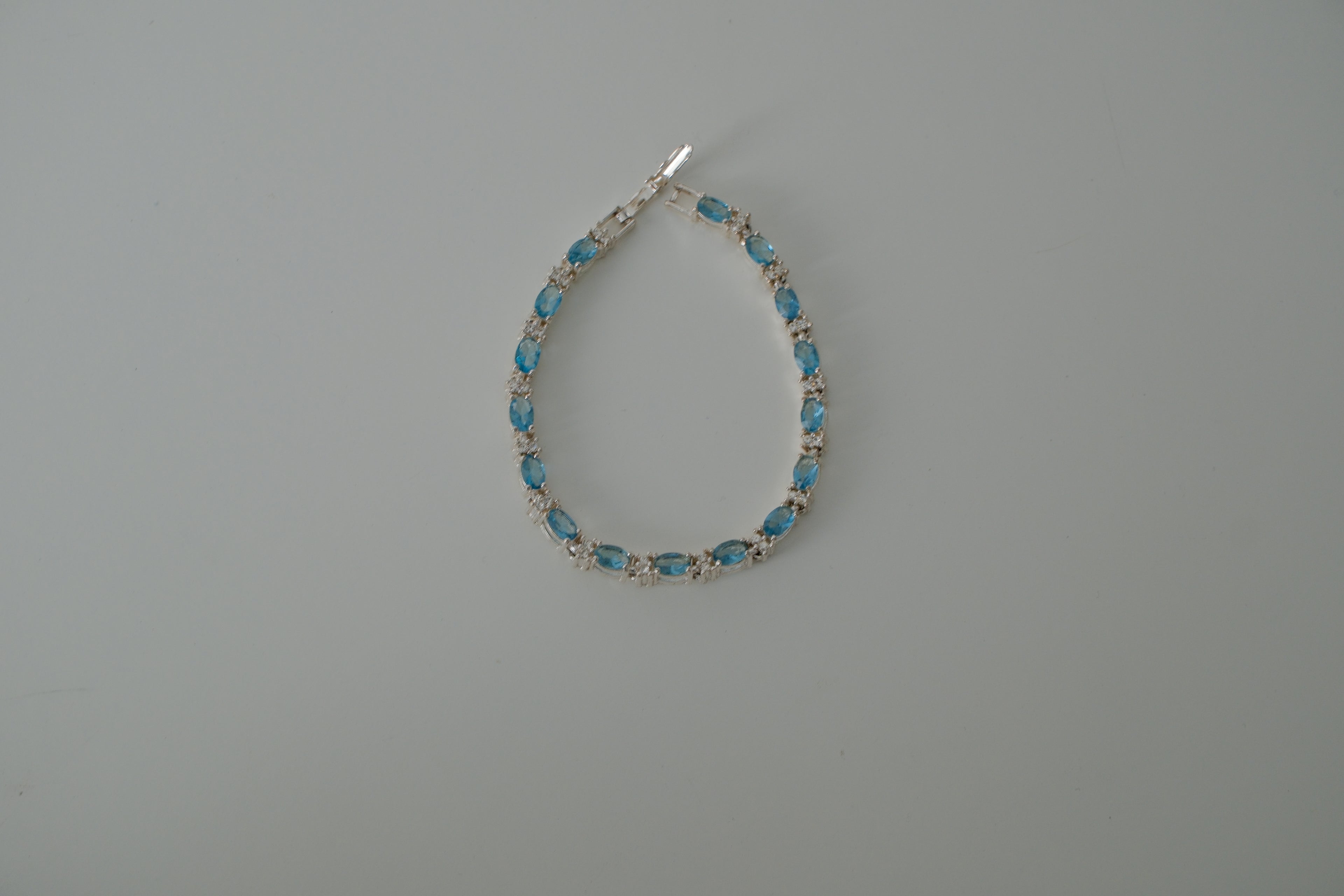 Avon Silver and Blue Tennis Bracelet