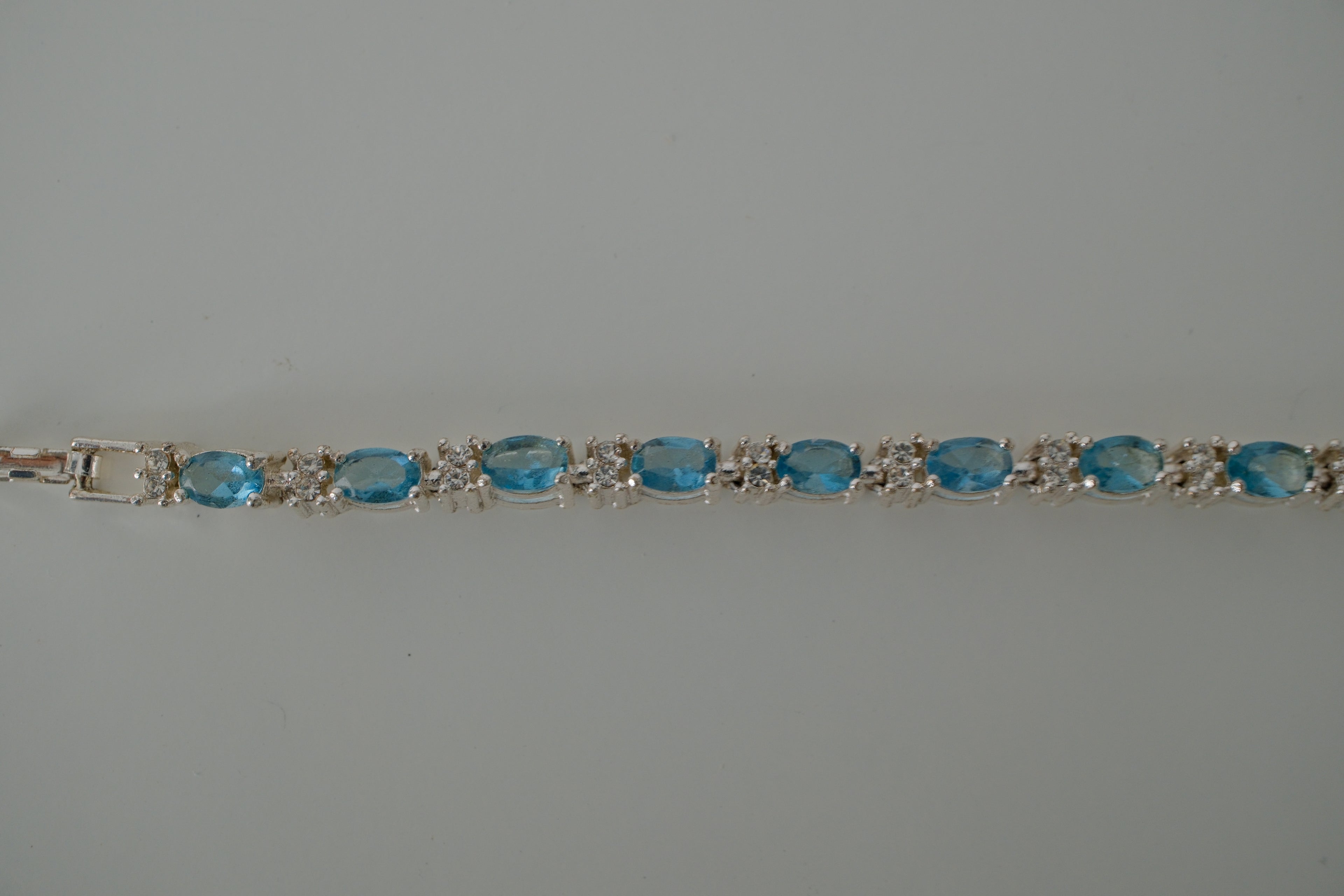 Avon Silver and Blue Tennis Bracelet