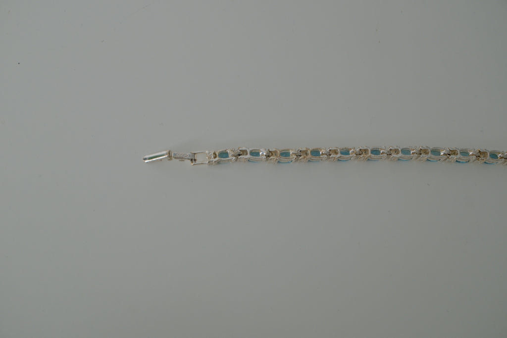 Avon Silver and Blue Tennis Bracelet