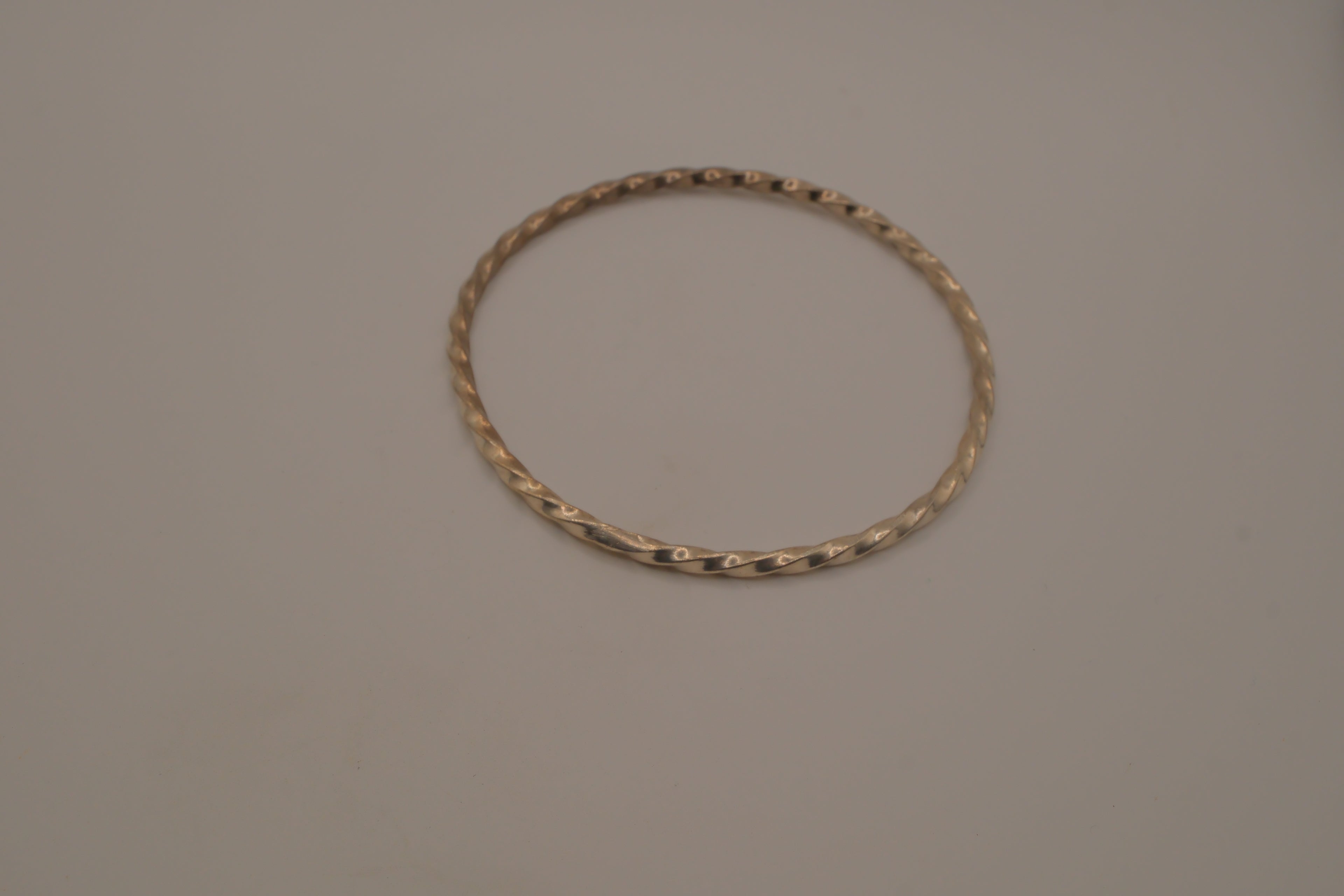 Vintage sterling silver twisted rope design bangle bracelet