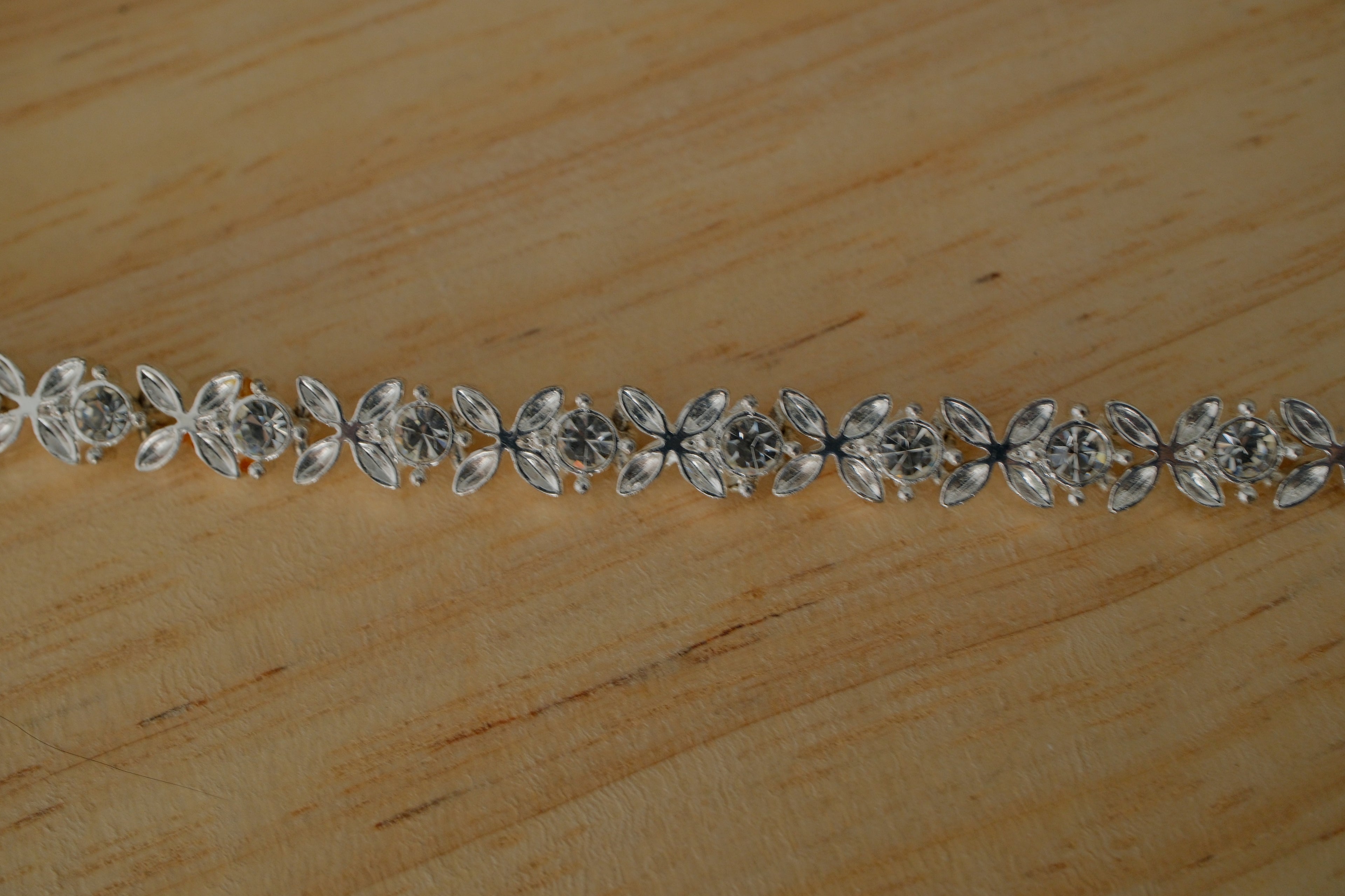 Avon Silver Flower Tennis Bracelet