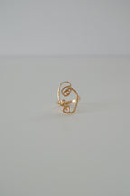 Gold Tone Face Ring