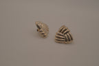 Vintage sterling silver modernist knot earrings