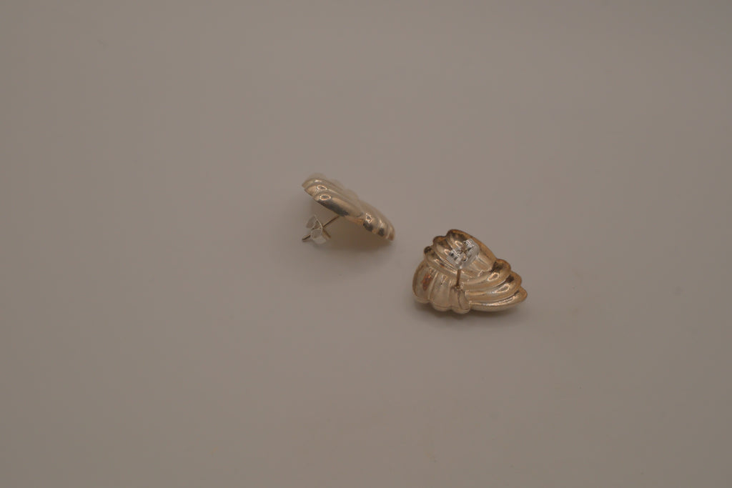 Vintage sterling silver modernist knot earrings