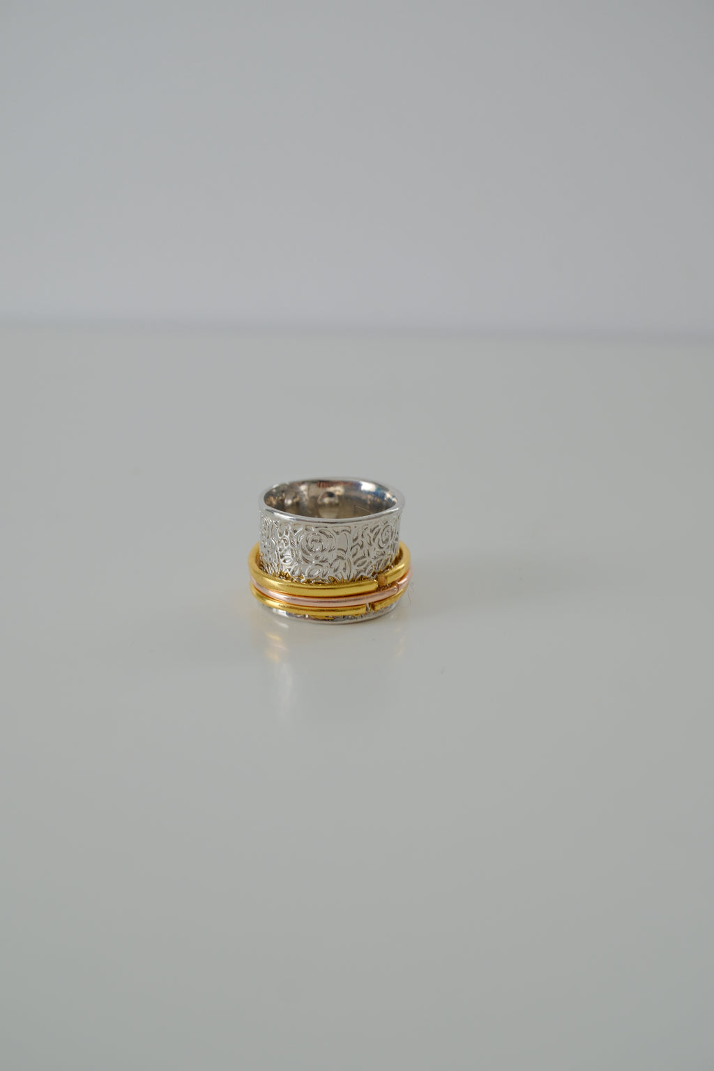 Sterling Silver Textured Spinner Ring