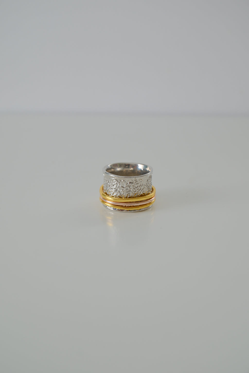 Sterling Silver Textured Spinner Ring