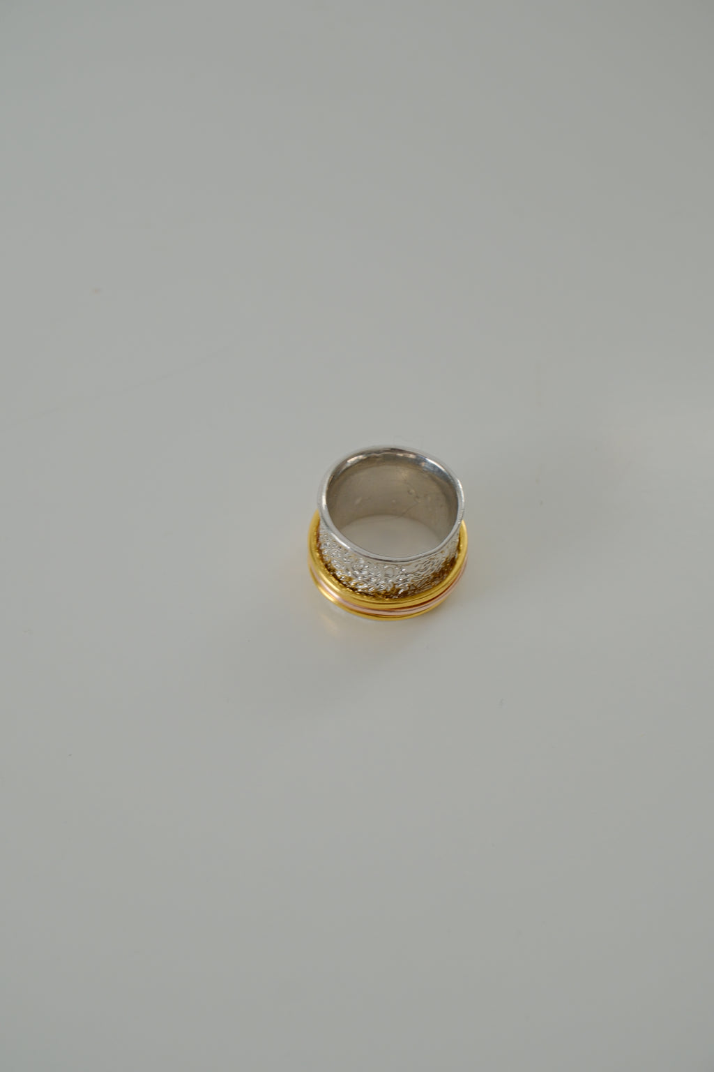 Sterling Silver Textured Spinner Ring