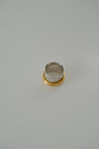 Sterling Silver Textured Spinner Ring