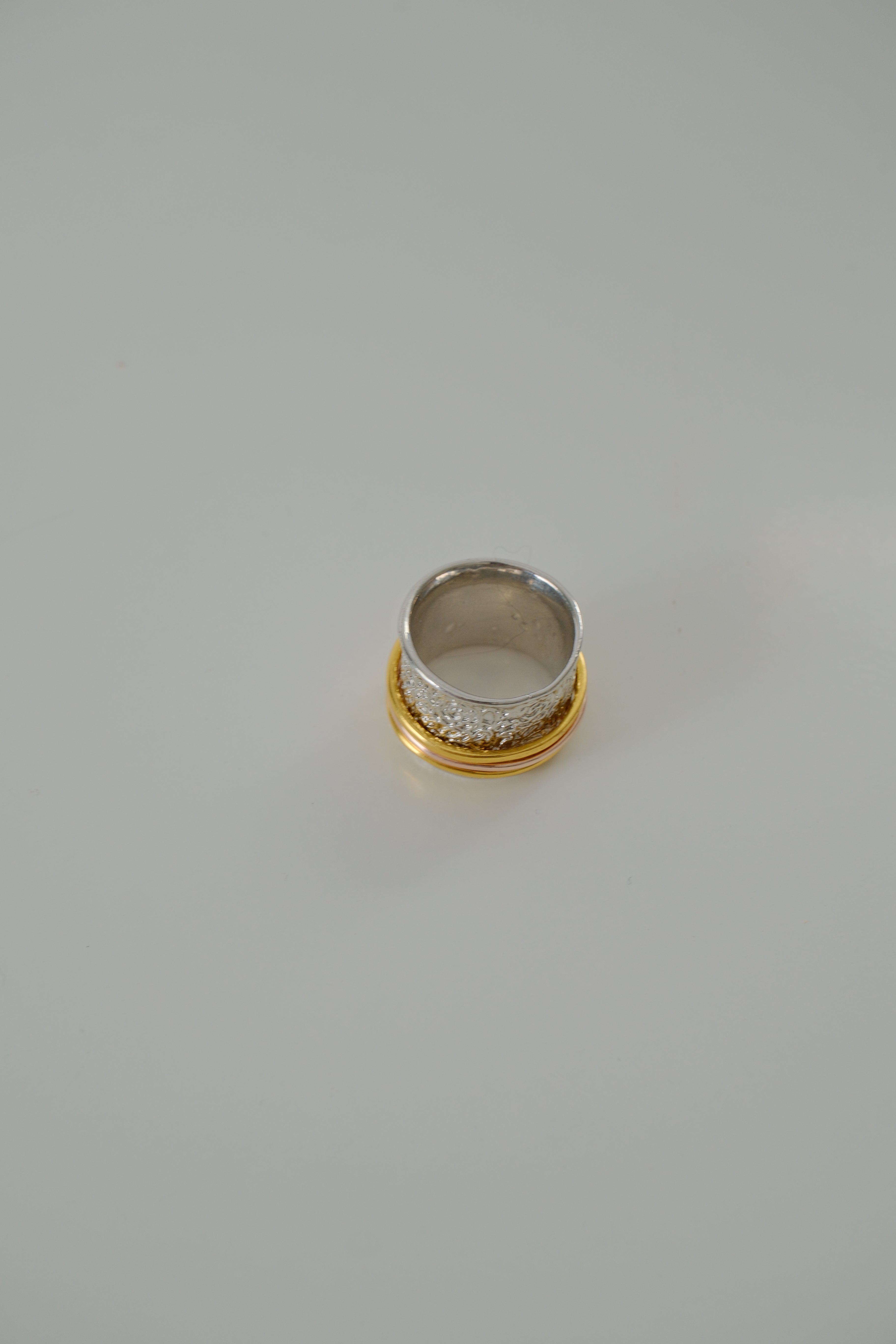 Sterling Silver Textured Spinner Ring