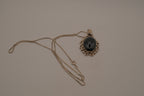 Vintage Mexican sterling silver black onyx pendant necklace
