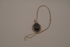Vintage Mexican sterling silver black onyx pendant necklace