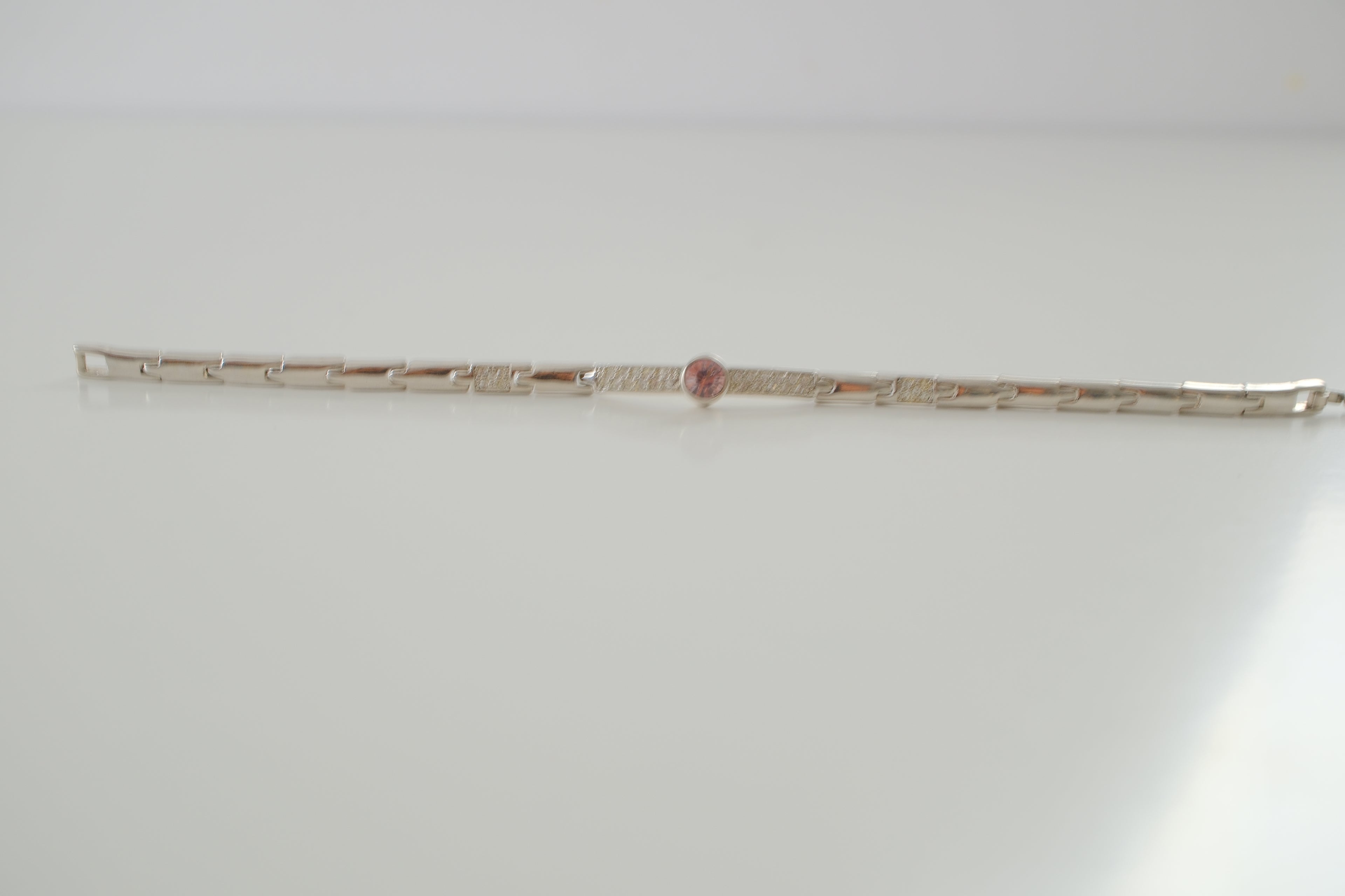 Silver Ciro Delicate Pink Sapphire Bracelet