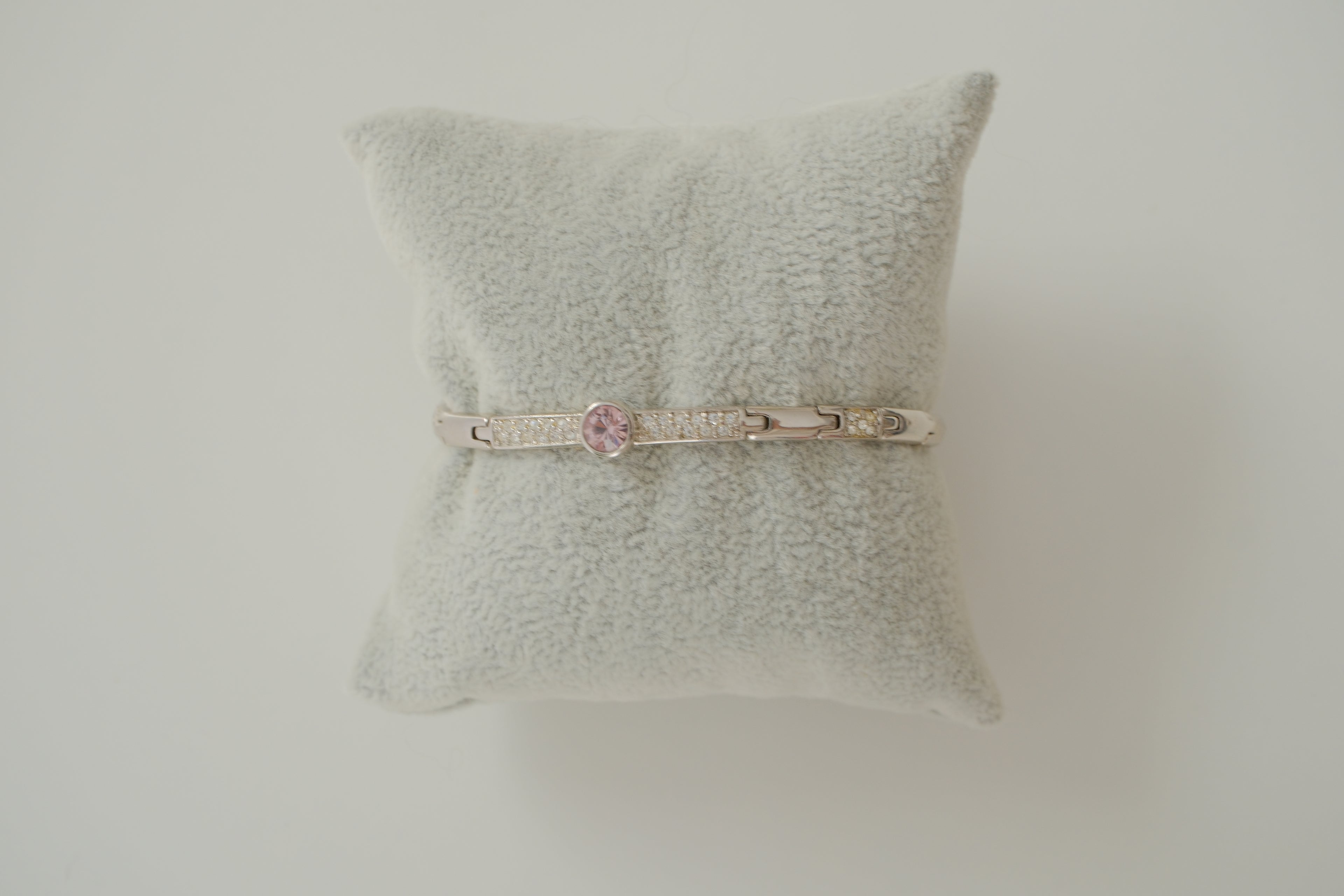 Silver Ciro Delicate Pink Sapphire Bracelet