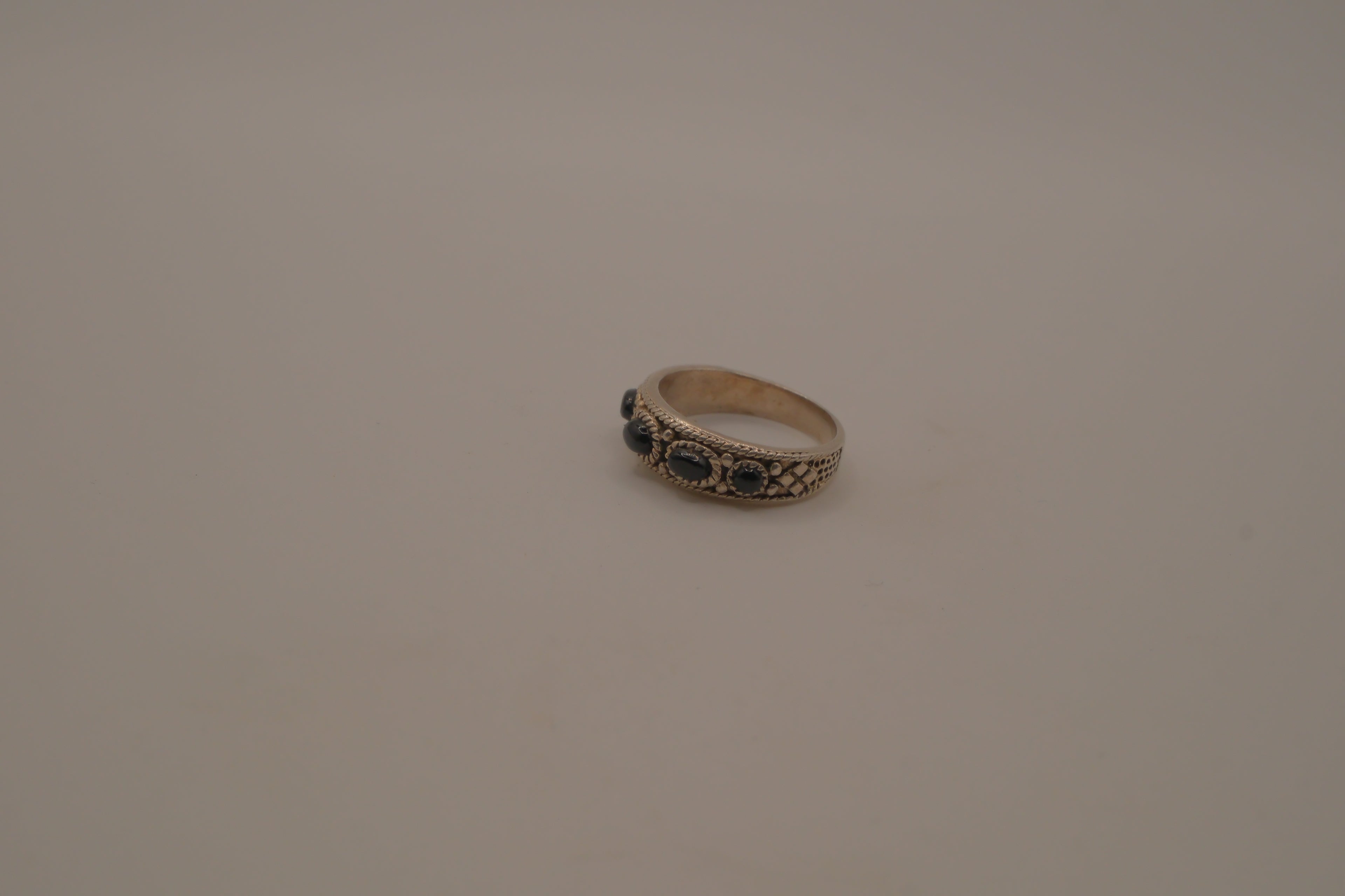 Vintage sterling silver Black Onyx ring