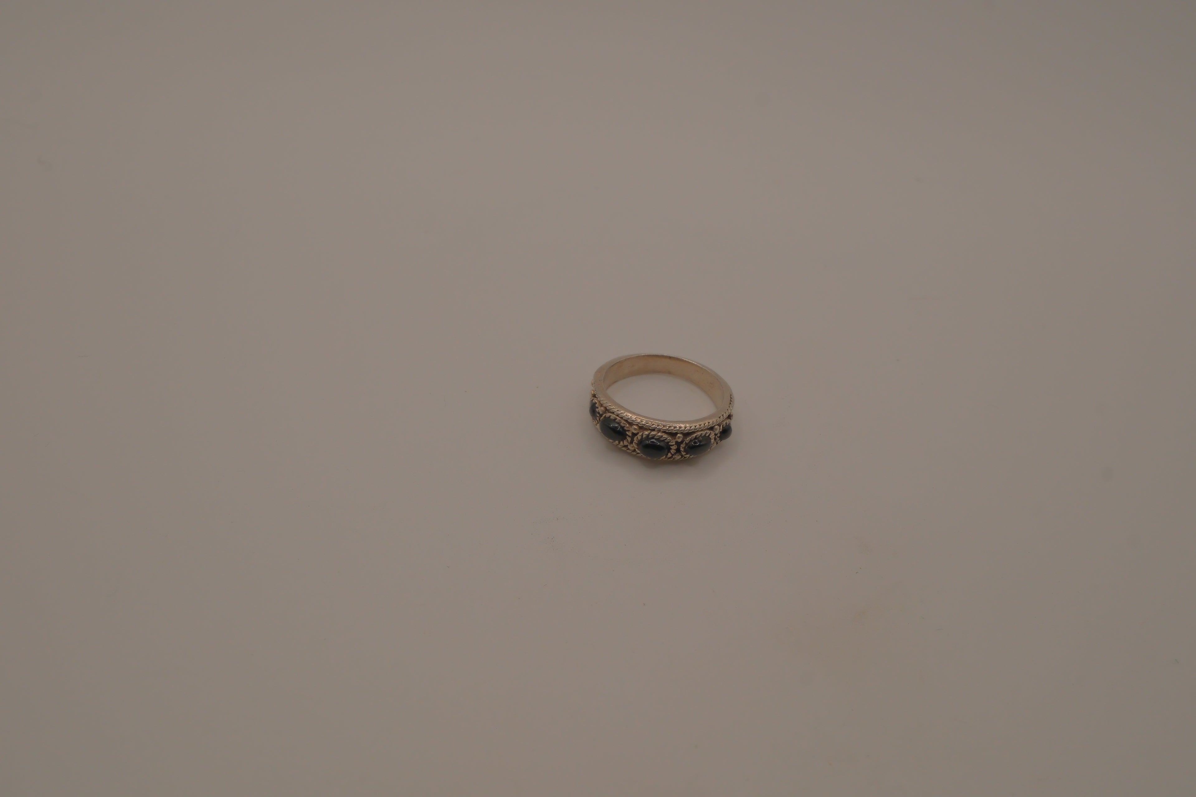 Vintage sterling silver Black Onyx ring