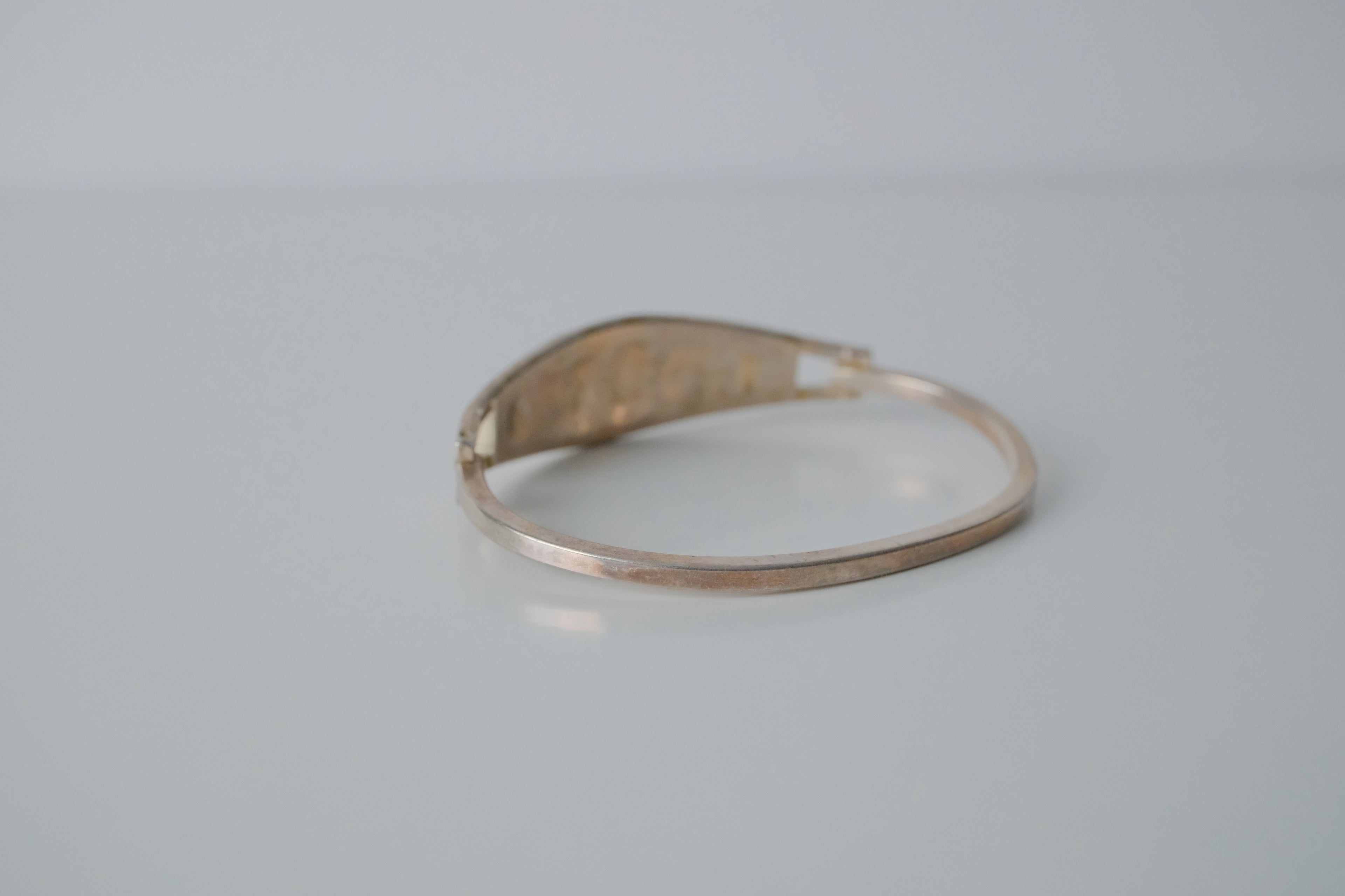 Vintage Sterling Silver Abalone Cuff Bracelet