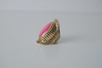 Vintage Gold Magenta Stone Ring