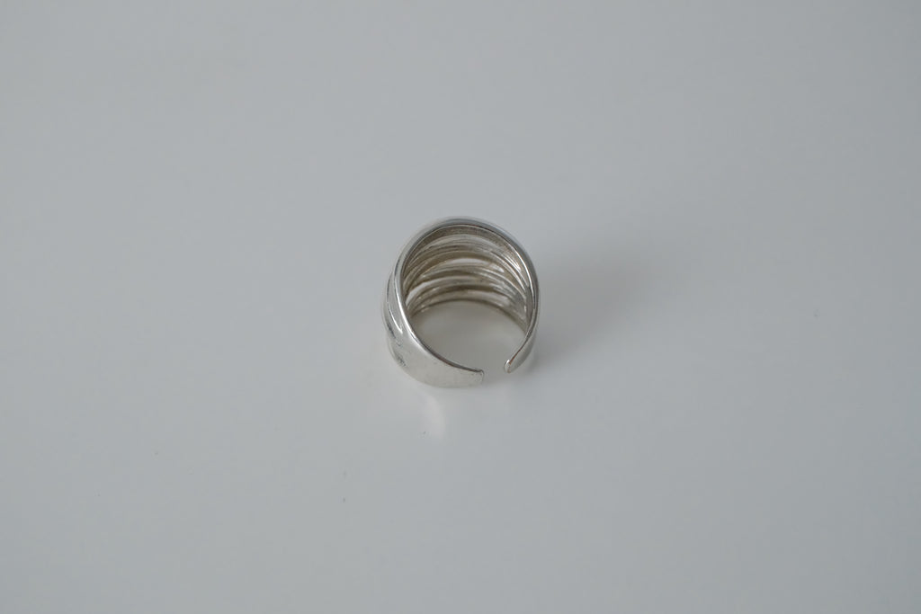 Silver Tone Interlaced Ring