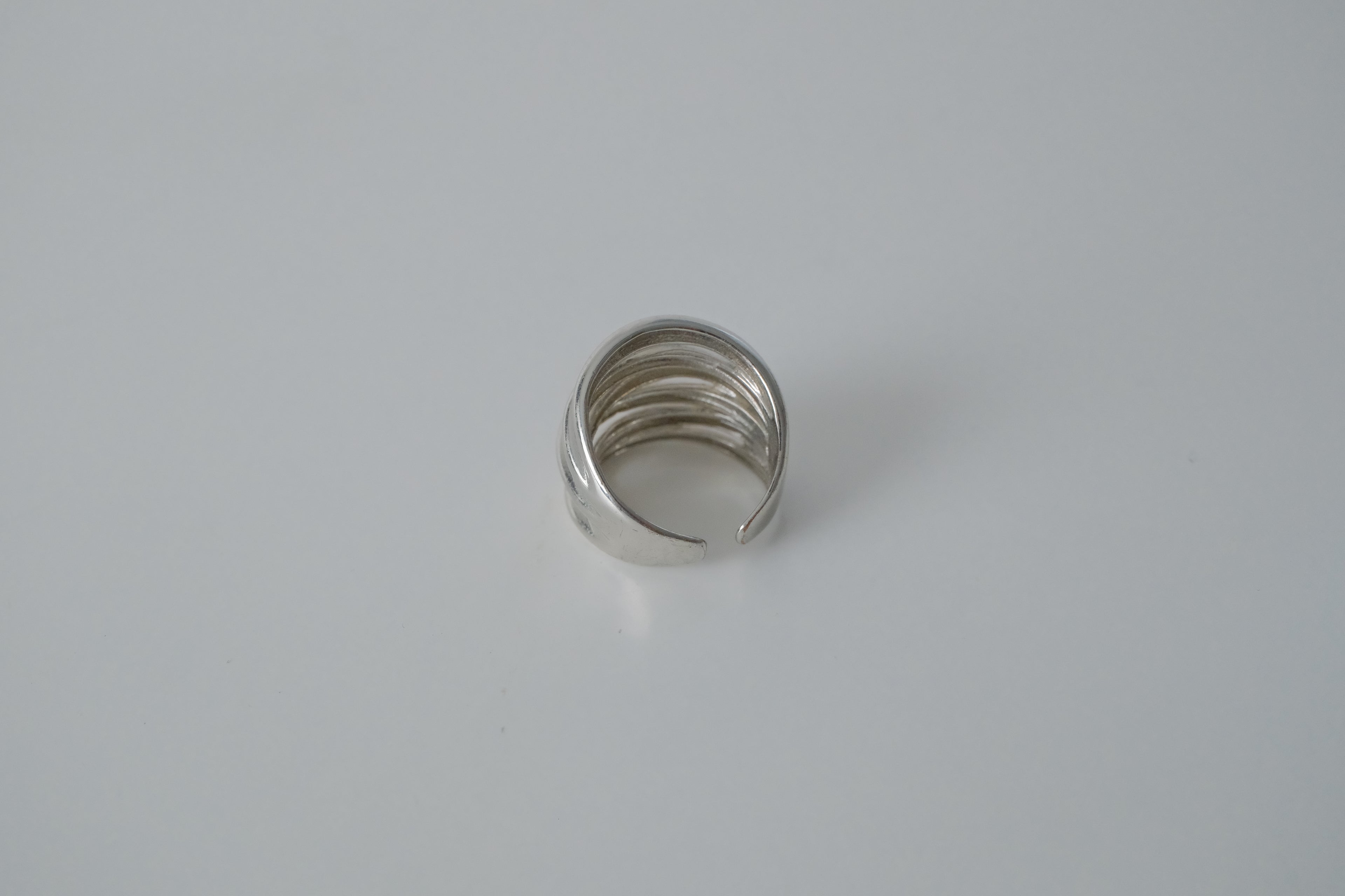 Silver Tone Interlaced Ring