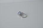 Silver Sapphire Stone Ring