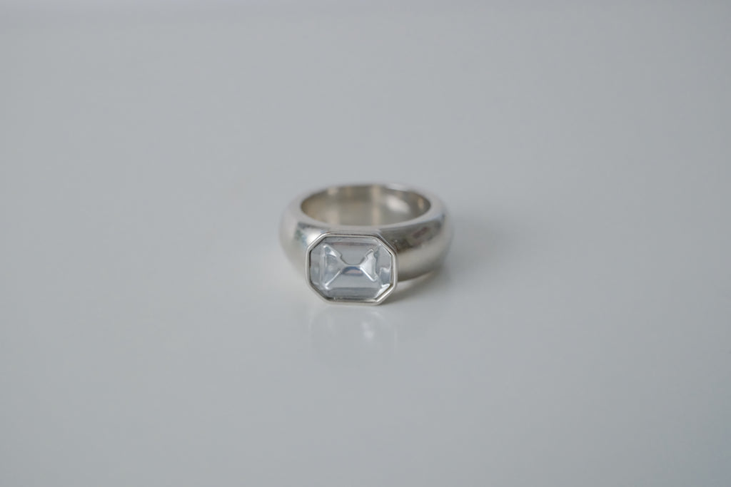 Square Bezel Stone Ring