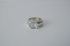 Square Bezel Stone Ring