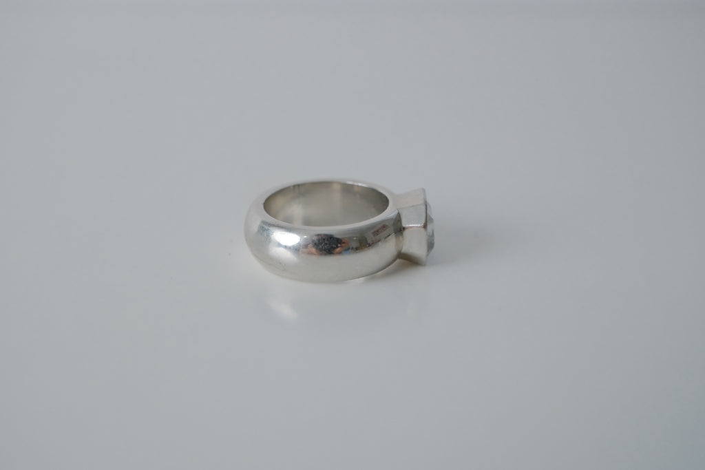 Square Bezel Stone Ring