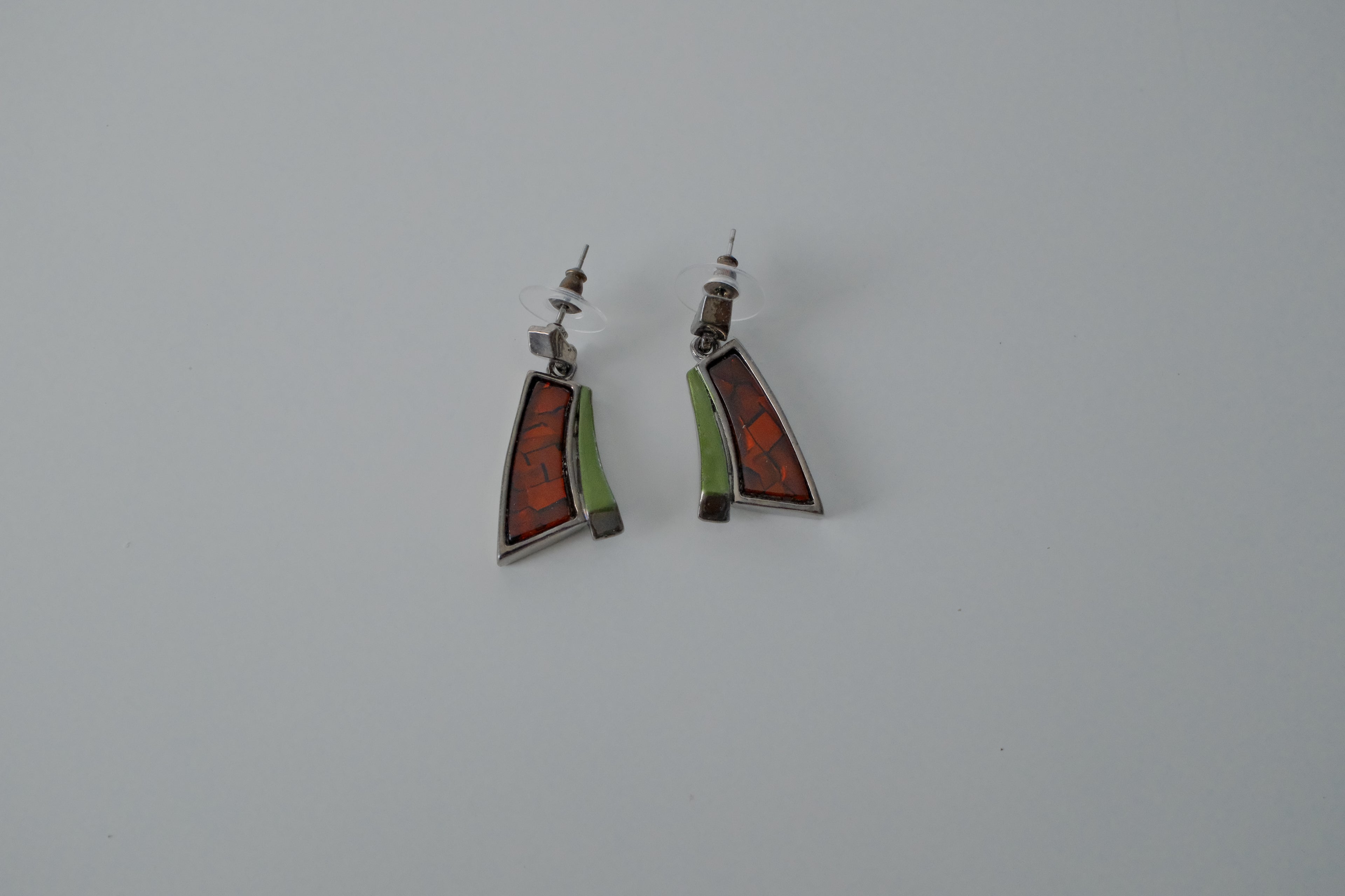 Vintage Two Stone Drop Earrings