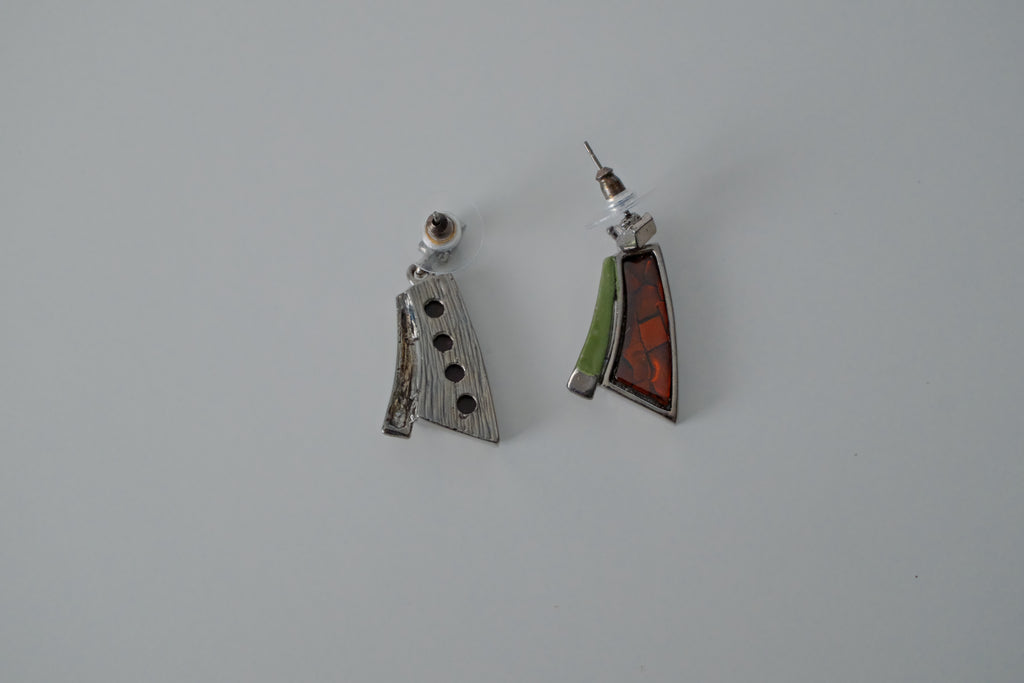 Vintage Two Stone Drop Earrings