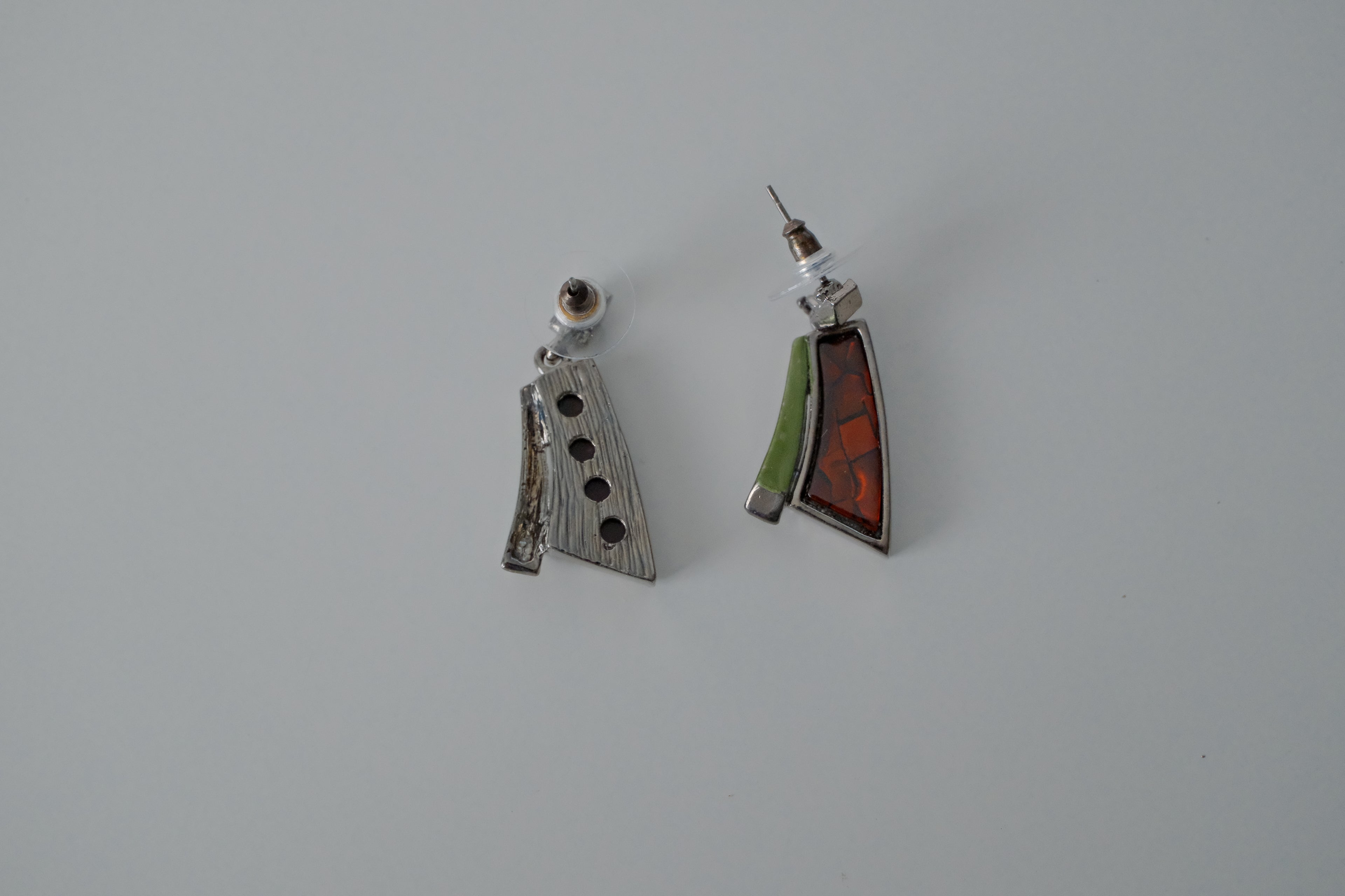 Vintage Two Stone Drop Earrings