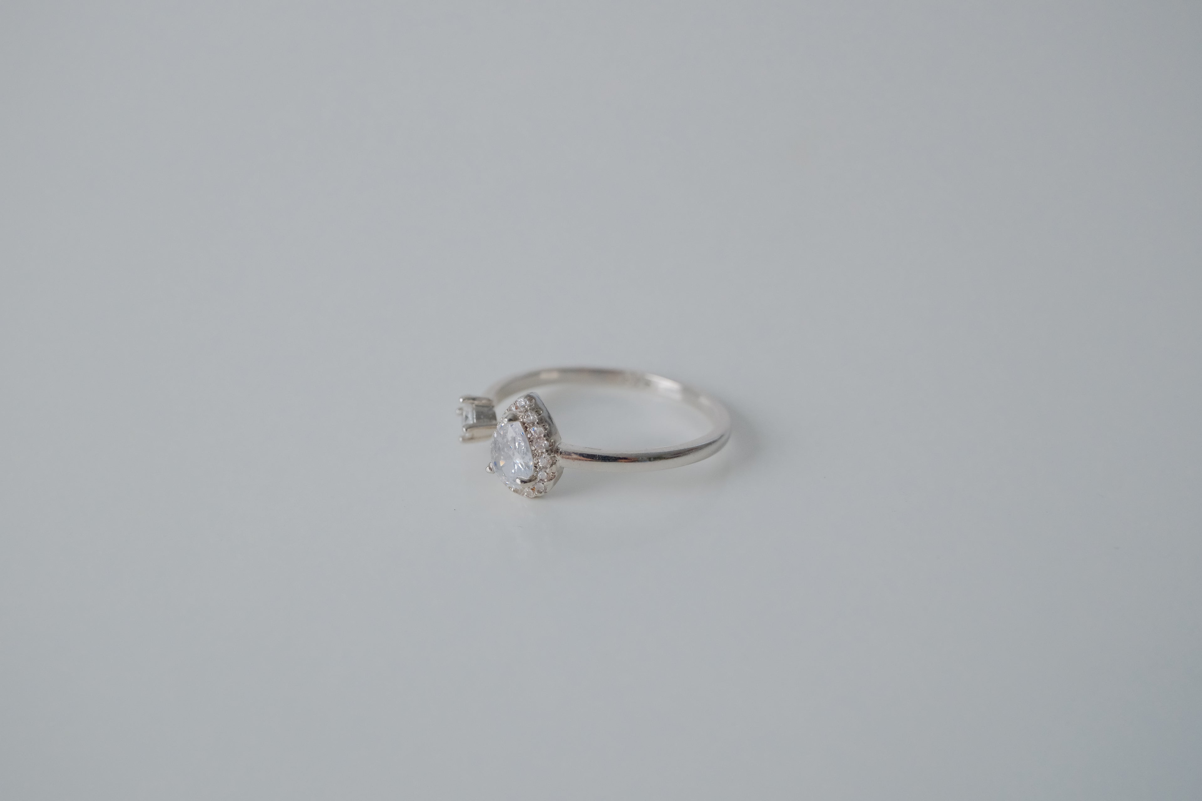 Sterling Silver Adjustable Teardrop Ring