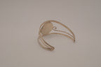 Vintage Mexican Alpaca silver Pink floral cuff bracelet