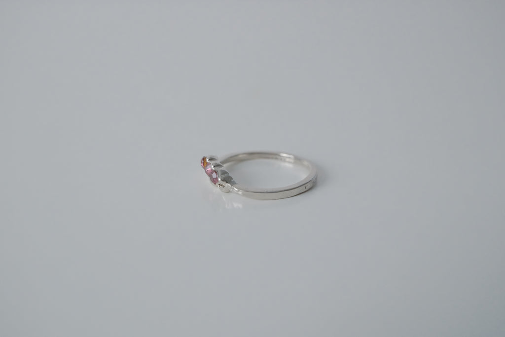 Pink Tourmaline Silver Ring