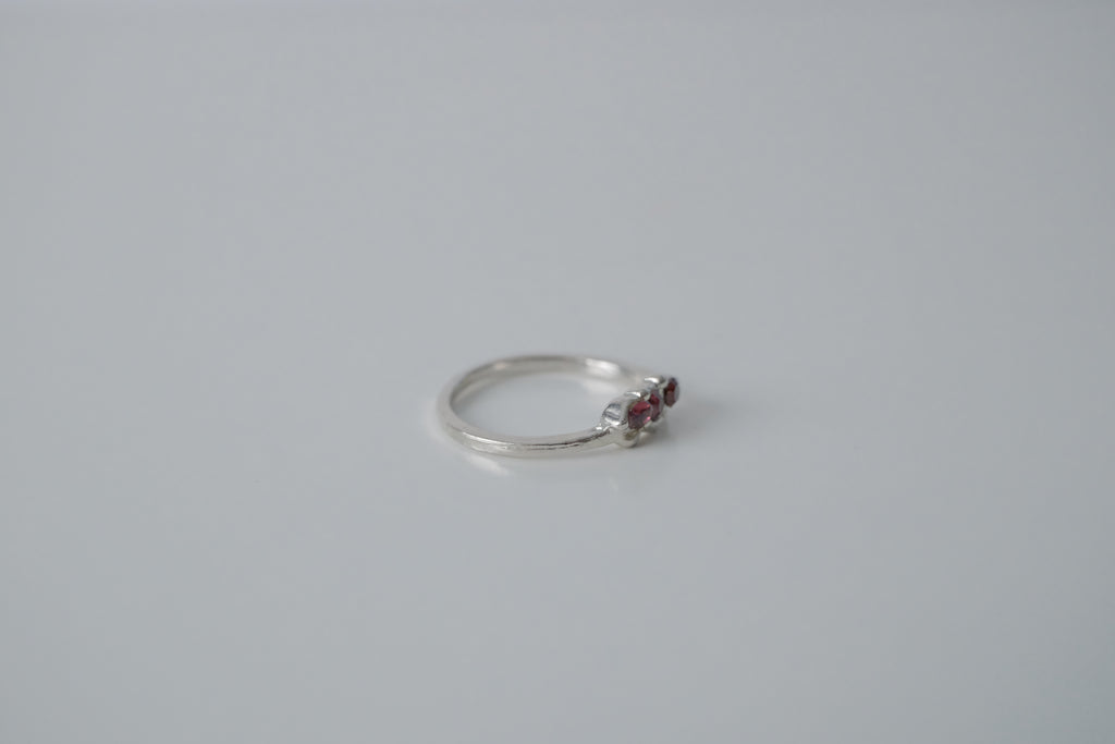 Pink Tourmaline Silver Ring