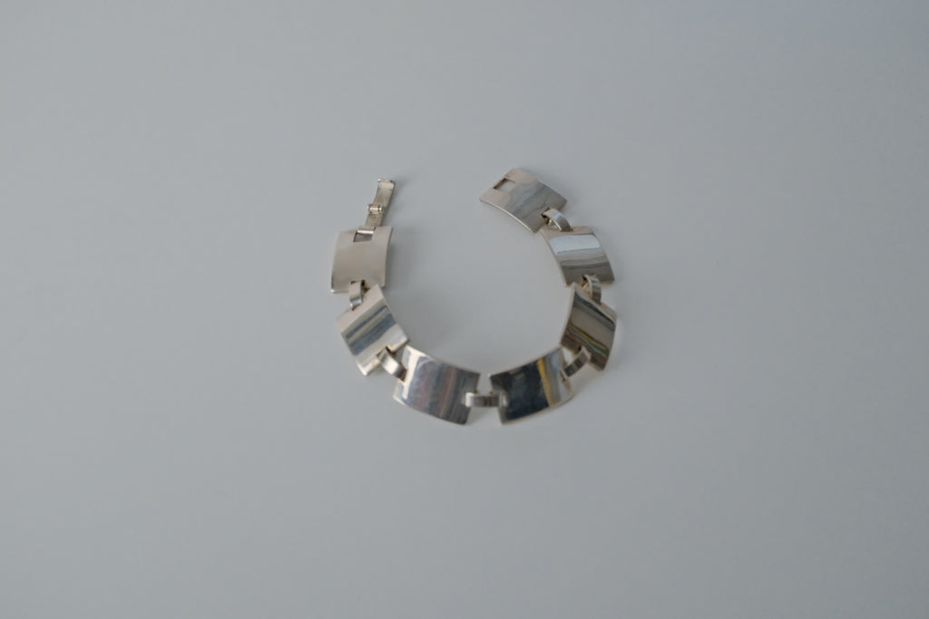 Sterling SIlver Flat Link Bracelet