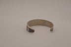Vintage Mexican Alpaca silver tulip mother-of-pearl &nbsp;cuff bracelet